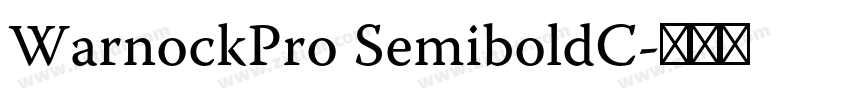 WarnockPro SemiboldC字体转换